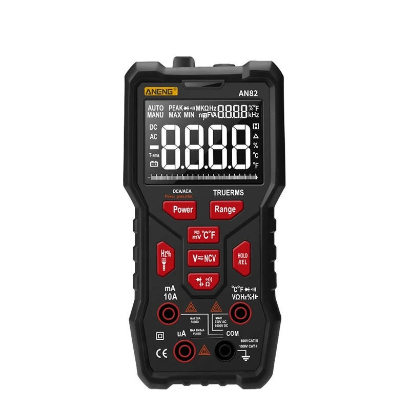 Цифровой мультиметр ANENG AN82 профессиональный тестер 9999 DIY транзисторный