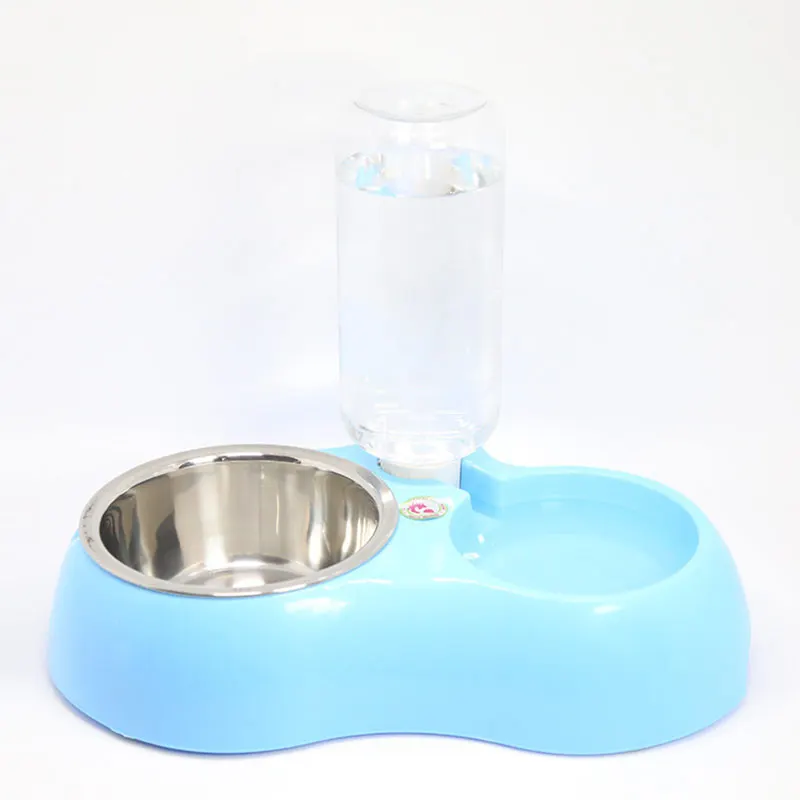Personalized Portable Pet Products PP Plastic And Stainless Steel Pet Bowl Dog Food Bowl Dog Stuff Dog Water Bottle Cat Bowl