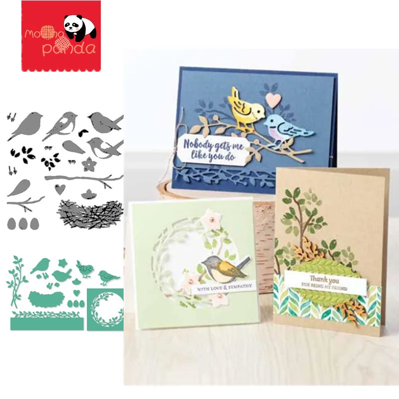 MeikoTan 1 Set Sweet Baby Lovely Metal Cutting Dies and Stamps for Scrapbooking Photo Album Embossing Decorative Craft Clear Stamps and Dies Sets