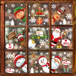 Autocollants pour fenêtre de noël, 248 pièces, 9 feuilles, décorations pour fenêtre en verre 