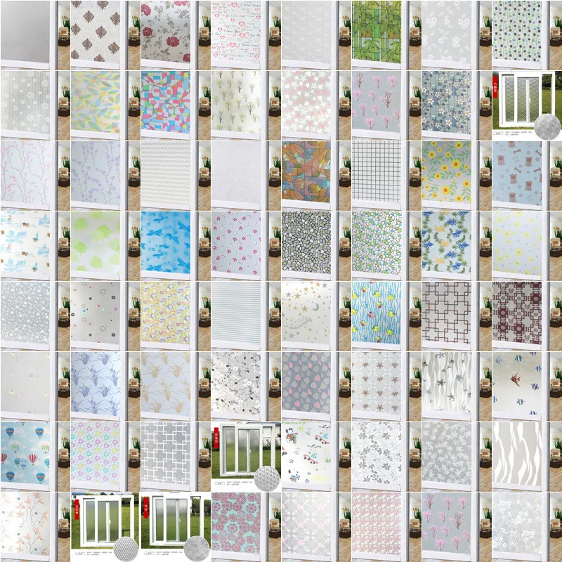 Nuelife variety of bathroom glass stickers window blackout window stickers toilet opaque paper glass frosted PVC film