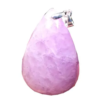 

Top Natural Purple Kunzite Pendant Jewelry For Women Man Gift Crystal Stone Silver 35x23x8mm Beads Water Drop Gemstone AAAAA