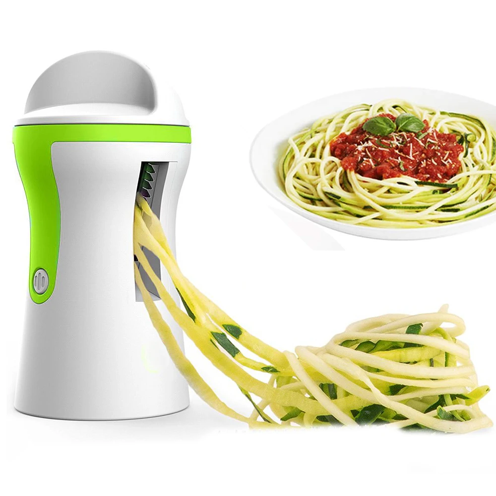 Портативный овощерезка ручной Spiralizer Овощечистка спиральный слайсер из нержавеющей стали для картофеля спагетти кухонные аксессуары