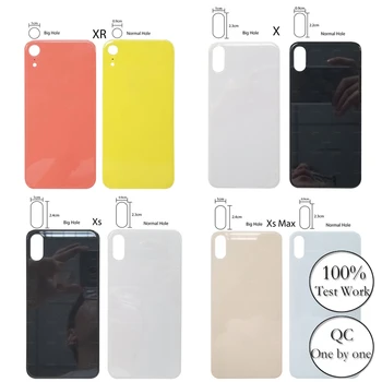 

For iPhone X XR XS Xsmax Big Hole Battery Cover Rear Door Housing Cover 100%New High Quality Big Hole Back Glass Battery Cover