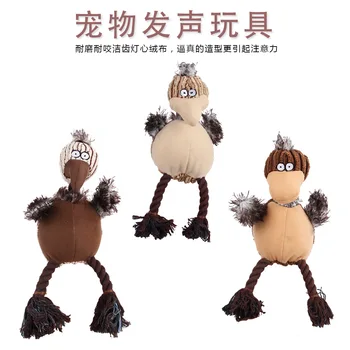 

New Style Pet Plush Molar Bite Resistant Vent Sound Making Dog Toy Cartoon Pet Sounding Toys