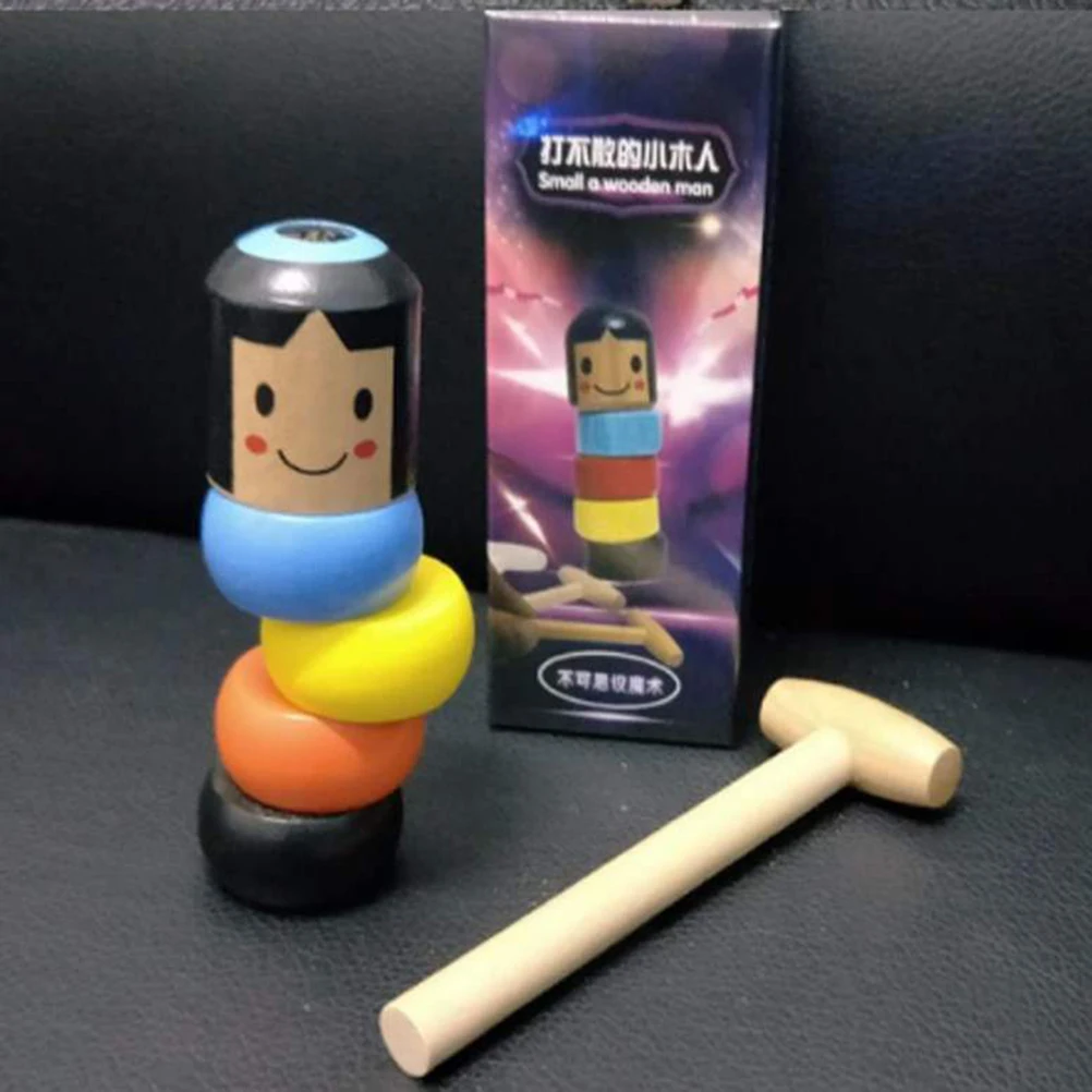 

1set Immortal Daruma Unbreakable Wooden Man Magic Toy Magic Tricks Close Up Stage Magic Props Comedy Mentalism Fun Toy Accessory