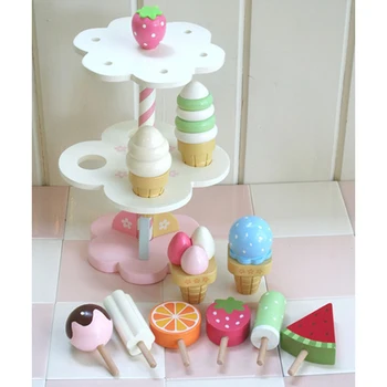 

Toys for Children Kitchen Pretend Play Toys Ice cream Fruit Food Miniature Play Do House Education Toys Birthday Christmas Gift