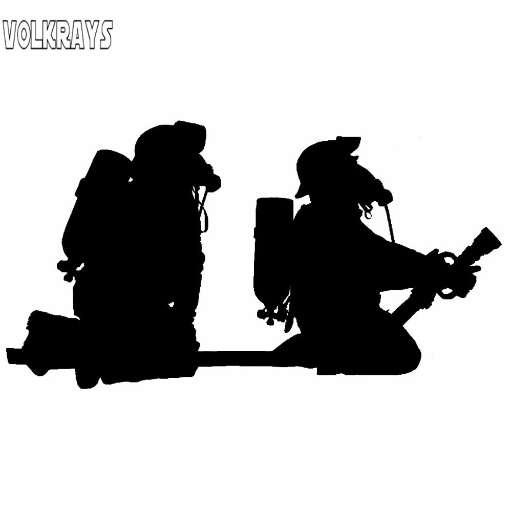 Модная наклейка Volkrays на автомобиль мультяшный пожарный хоструба аксессуары