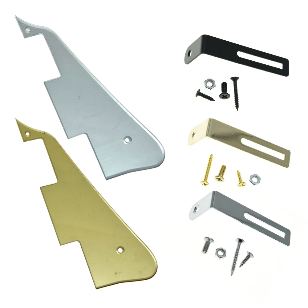 

Gold/Silver Mirror with Gold / Black / Chrome Bracket Epiphone LP Guitar Pickguard Scratch Plate Mirror LP Pickguard
