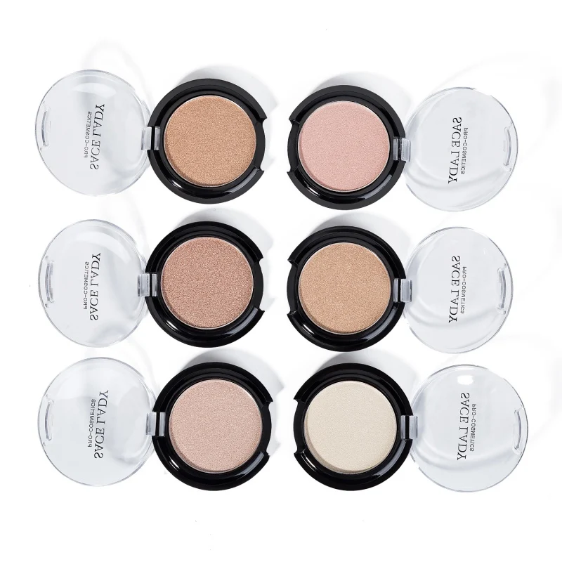 6 цветов Shimmer Powder пудра Макияж Палитра лица Iluminator макияж сияющий блеск Косметика для макияжа лица