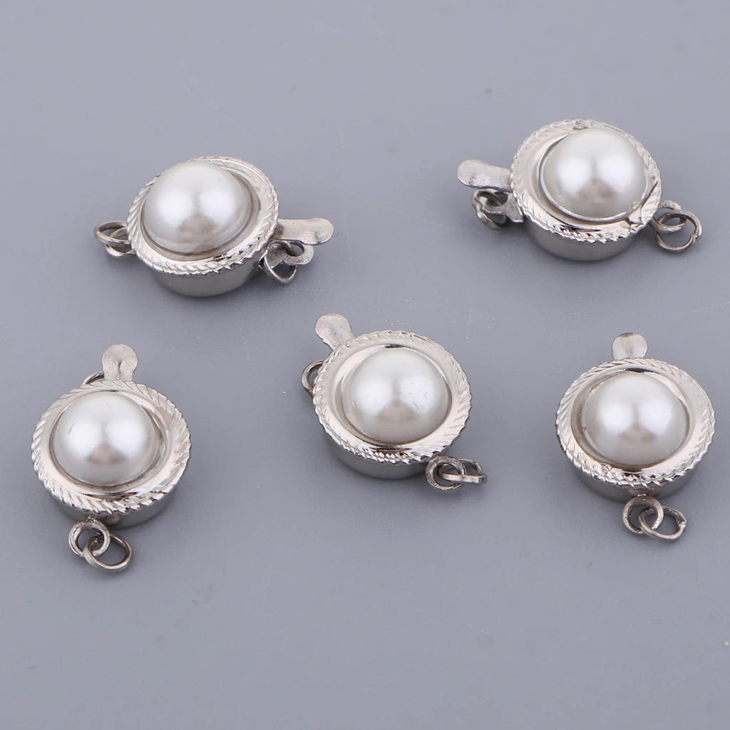 5 Pieces silver color Pinch Push Clasps Buckle DIY Accessories Box Clasp For Jewelry Necklace Bracelet Making Findings