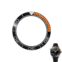Часы Rolamy, Безель из чистой керамики, черный и оранжевый цвета, с серебряной надписью, 41,5 мм, снаружи, для SEAMASTER, планета, океан, коллекция 600 м