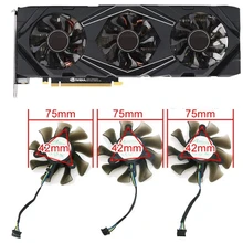 

NEW 3PCS 75MM 4PIN GA82S2H GPU FAN，For KFA2 GALAX GeForce RTX 2070 RTX 2080 RTX 2080Ti SG Edition Graphics card cooling fan