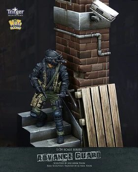 

75mm 1/24 Resin figures soldiers kits and based unpainted and unassembled