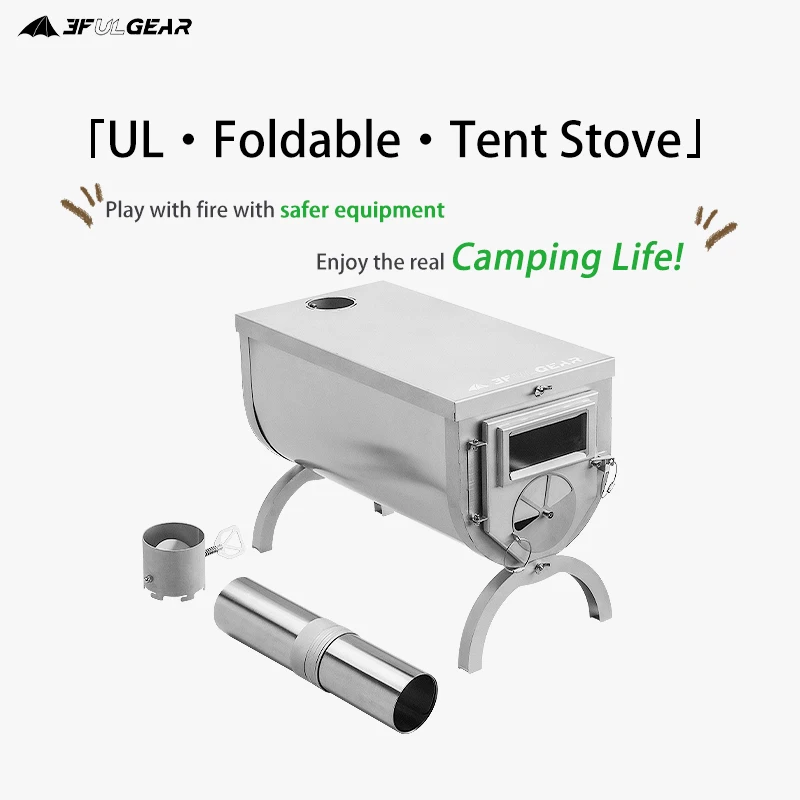 

3F UL GEAR 304 stainless steel stove, foldable heating outdoor stove