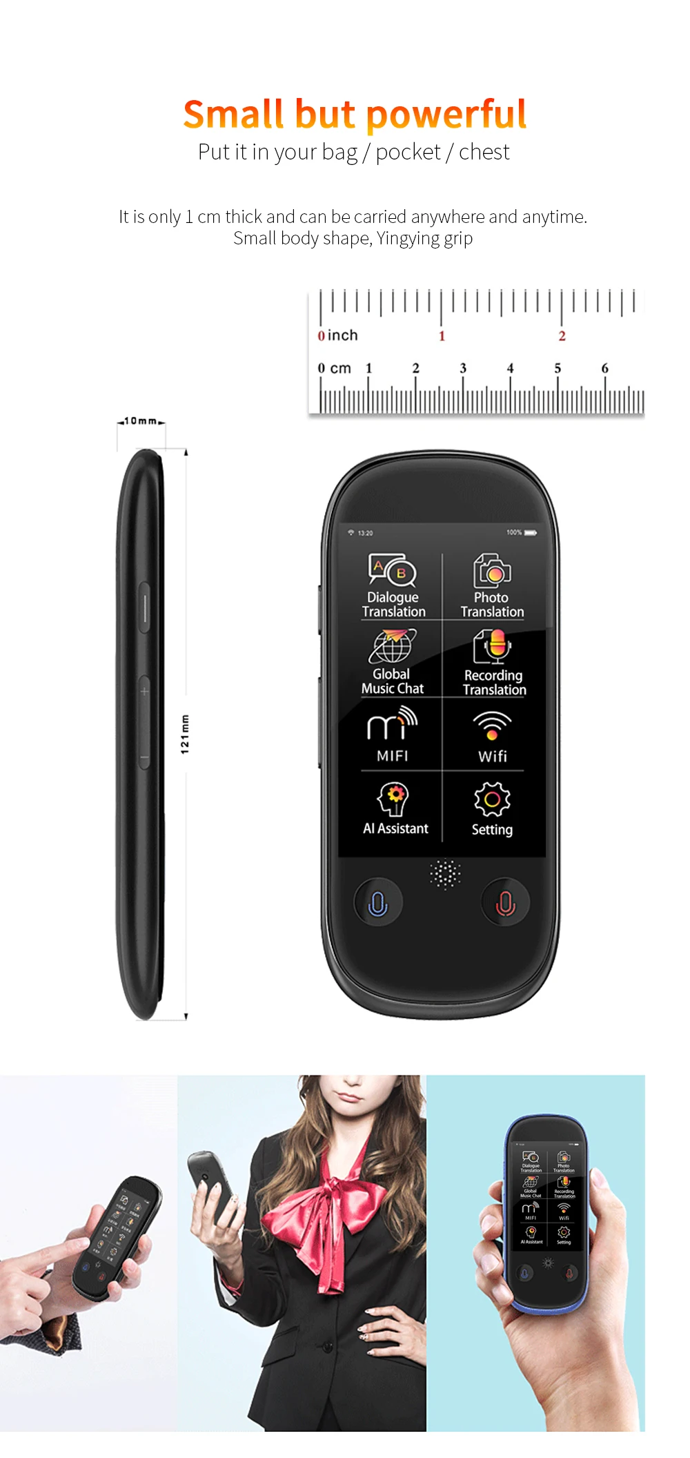 Boeleo W1 Pro AI Voice Photo конвертер 3," lcd/ips 4G WiFi 8GB Memory 1780mAh 76 язык офлайн путешествия бизнес перевод