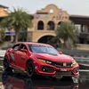 1:32 HONDA CIVIC TYPE R Alloy Sports Car Model Diecasts & Toy Vehicles Metal Car Model Sound and Light Collection Kids Toy Gift 1