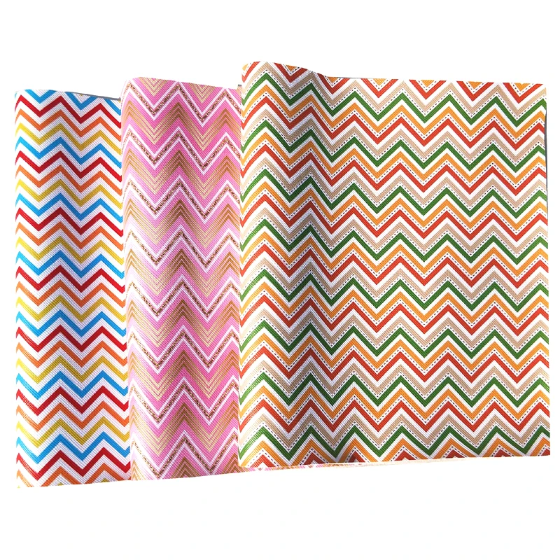 

Printed Soft Chevron Faux Synthetic Leather Sheet printed Vinly sheet for Halloween DIY Hairbows Craft 20*34cm 12pcs PPUL109