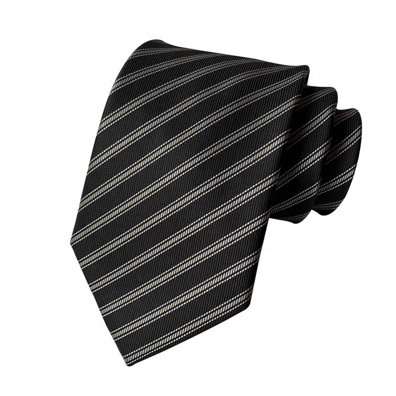 Роскошные 8 см жаккардовые тканые шелковые галстуки для мужчин полосатые галстуки мужские галстуки для шеи Свадебная деловая вечеринка в горошек corbatas para hombre