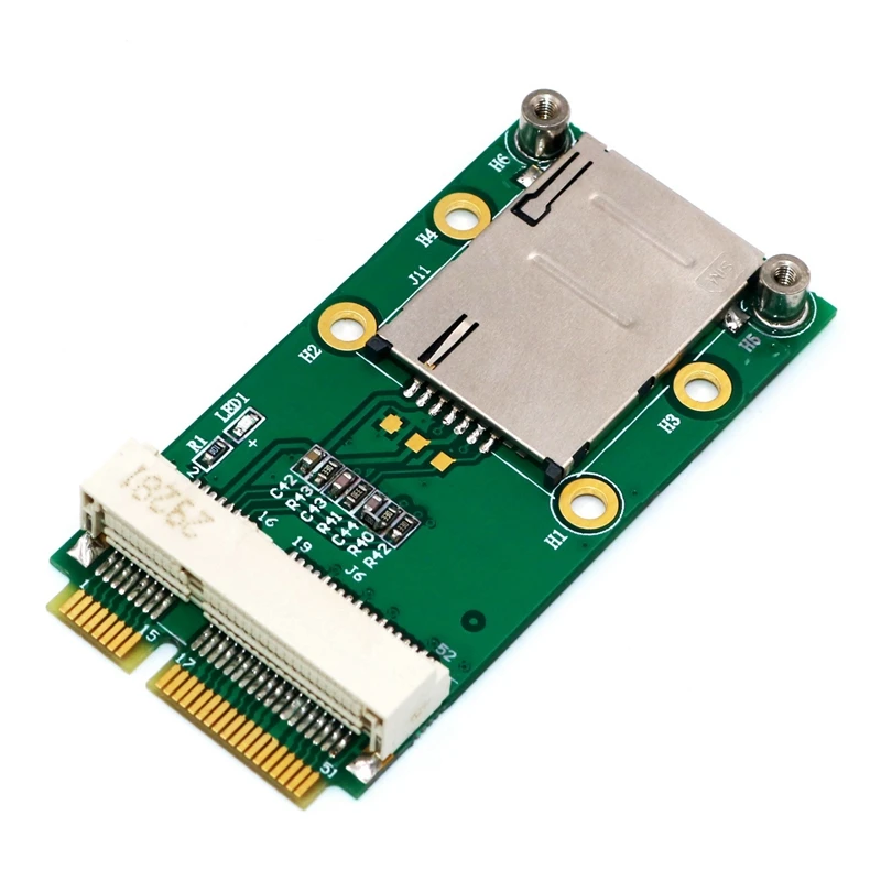 

Mini PCI-E Express To PCI-E Adapter with SIM Card Slot for 3G/4G WWAN LTE GPS Card Self-Elastic Flip