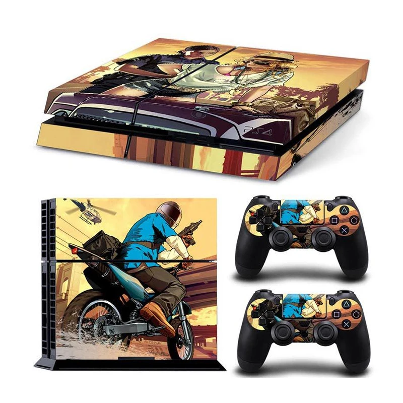 Наклейка для геймпада Dualshock4 GTA 5 консоли PS4 виниловая кожа Grand Theft Auto наклейка