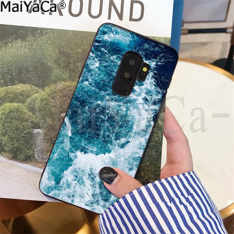 MaiYaCa фон с изображением побережья голубого моря Черная мягкая крышка чехол для телефона для samsung S9 S9 плюс S10 S6 S6edge S10plus S7 S7edge S8 S8plus - Цвет: A5