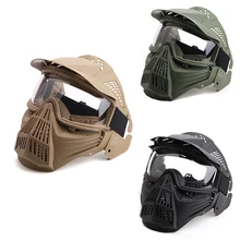 Outdoor Military Tactical Anti-Fog PC Lens Airsoft Mask Field Hunting Paintball Shooting War Game Protective Safety Goggles Mask