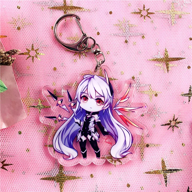 Брелоки с аниме Honkai Impact 3, брелок Sakura Yae Heretic Miko для девочек, аниме, акриловый брелок для детей, подарки для ключей - Цвет: B