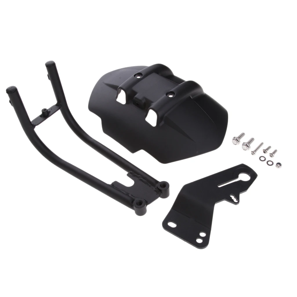 Motorcycle Rear Fender Mudguard Water Baffle Wheel Hugger Replacement with Mounting Btacket Universal Fit Black #002 |