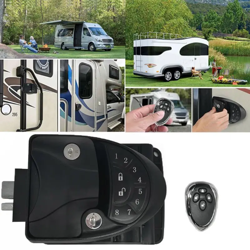 Us 103 55 28 Off Rv Remote Lock Camper Caravan Trailer Entry Door Lock Latch Knob Deadbolt Modified Accessories In Rv Parts Accessories From