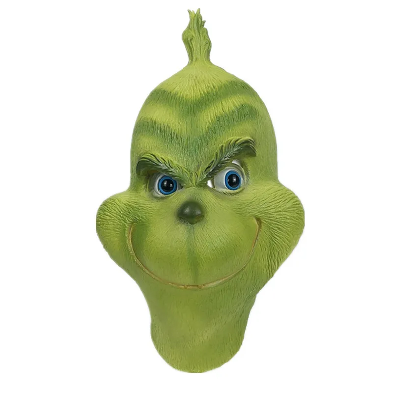 Рождество Косплей Grinch Маска латекс с волосами события реквизит Вечерние Маски мяч костюм для мероприятия шлемы реквизит Рождественские украшения - Цвет: Grinch C