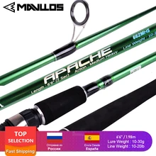 APACHE-canne à pêche Spinning MH Power, 1.98M, 2 sections, poids au leurre, Action rapide, Surf, eau salée, 10 à 30g