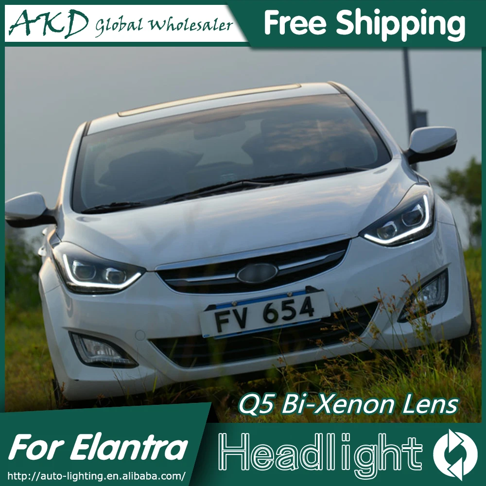АКД стайлинга автомобилей для фары автомобиля Hyundai Elantra новый Элантра МД