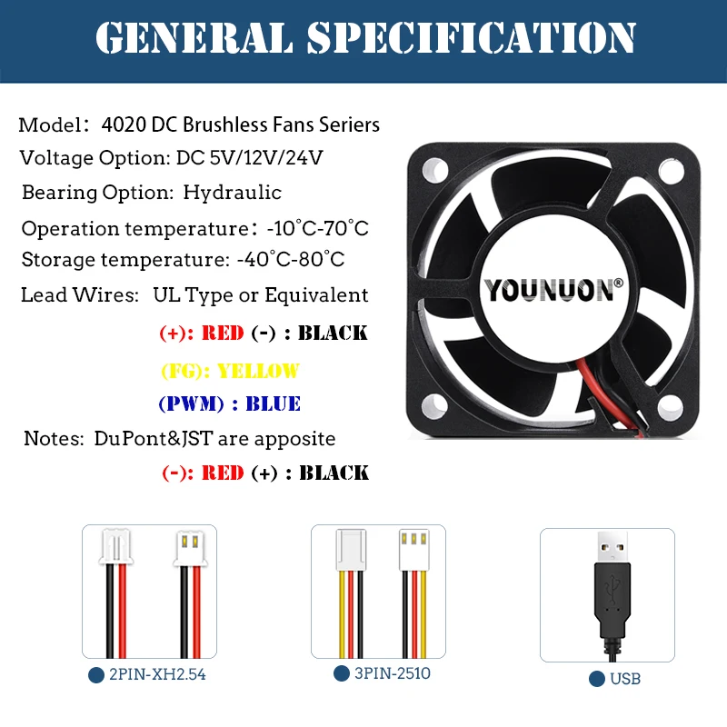 3D printer fan 40mm 4020 Cooling Fan 24V 12V 5V Double Ball Sleeve 40x40x20mm for 3D printer cooler,cooling fan