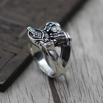 

Thai Silver Ring Retro Personality Harem Motorcycle men's Ring S925 Sterling Silver Jewelry