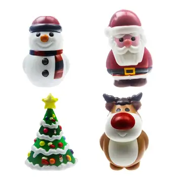

4PCS Christmas Theme Soft Slow Recovery Toy Pressure Stress Relief Relax Pressure Tools