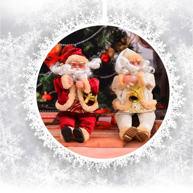 25 см Санта-Клаус сидящий Кукольный дом Рождественский подарок игрушки фланелевые оконные настольные украшения Рождественский подарок Рождественские вещи