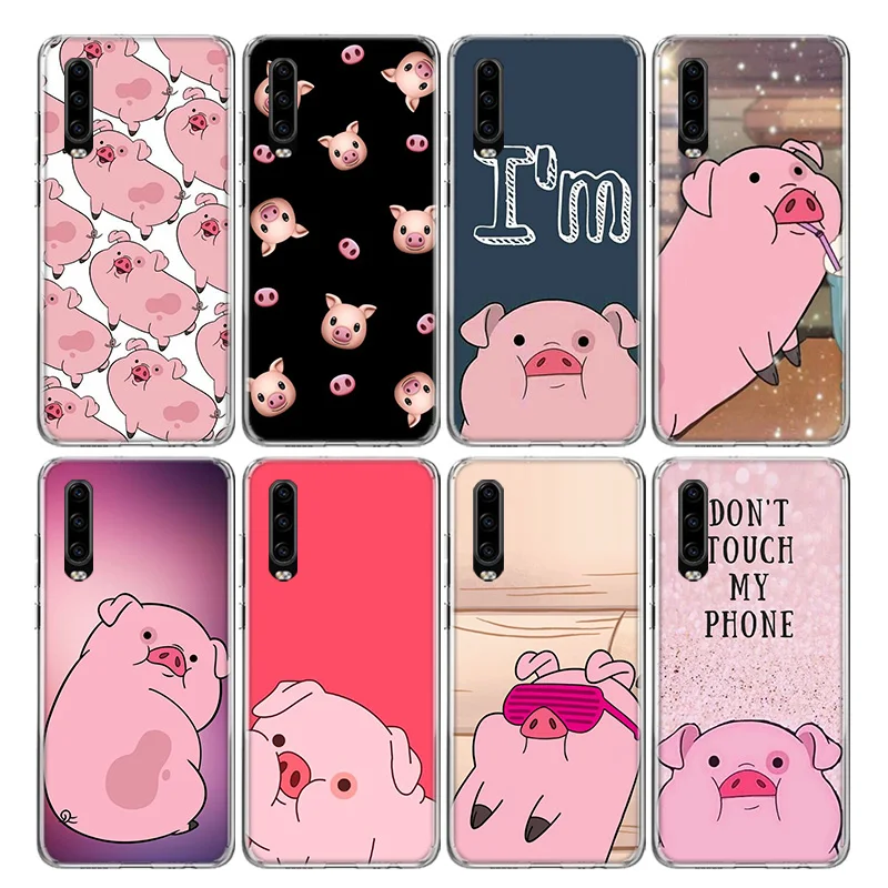 Милый розовый чехол для телефона Kawai Pig Huawei Honor 10 9 Lite 8A 8X 8S 7A 7X 9X 20 10i Y5 Y6 Y7 Y9 V20 V30 Pro |