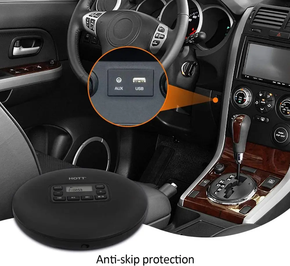 HOTT Rechargeable Portable Bluetooth CD Player