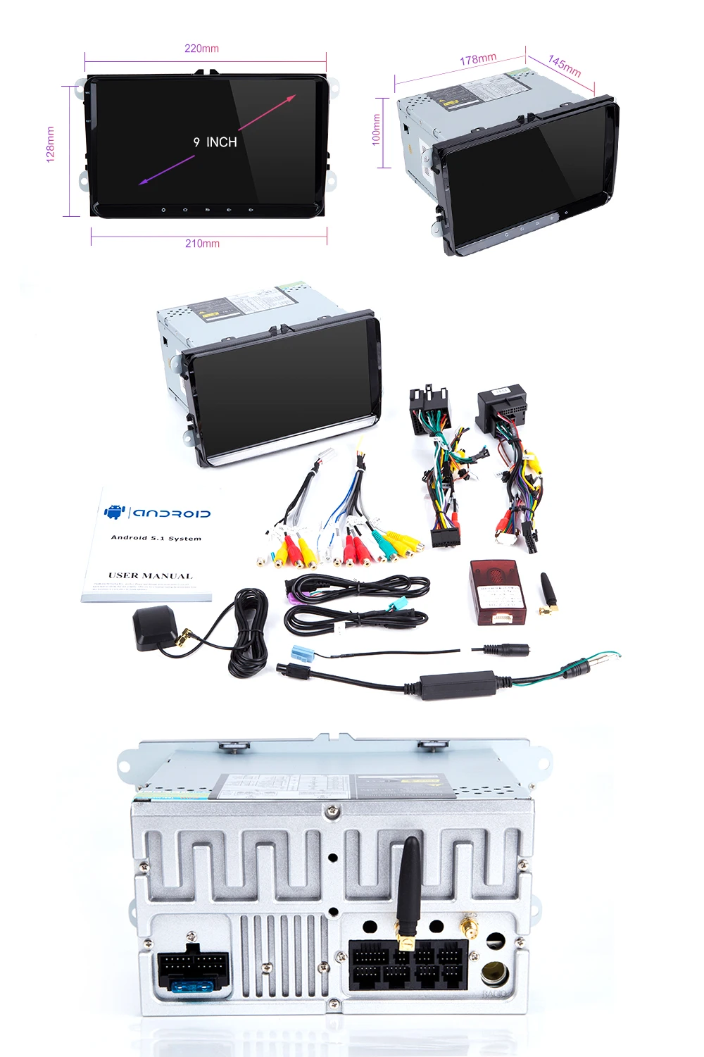 Ips DSP 64 Гб 2 Din Android 9 Авторадио gps навигация для Amarok волксаген VW Passat B6 golf 56 Skoda octavia Superb 2 Мультимедиа