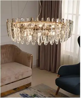 

Living room dining room bar villa duplex floor crystal chandeliers personality postmodern Nordic American crystal chandeliers