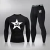 2-piece Set Men Sport Thermal Underwear Sports Compression Underwear Gym Training Tights Quick-Drying Wicking Clothing Sport Set 3