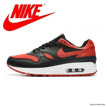 

Original Nike Air Max 1 Blackred and Gum Men's Sneakers CW5861-000 Size40-45 comfortable