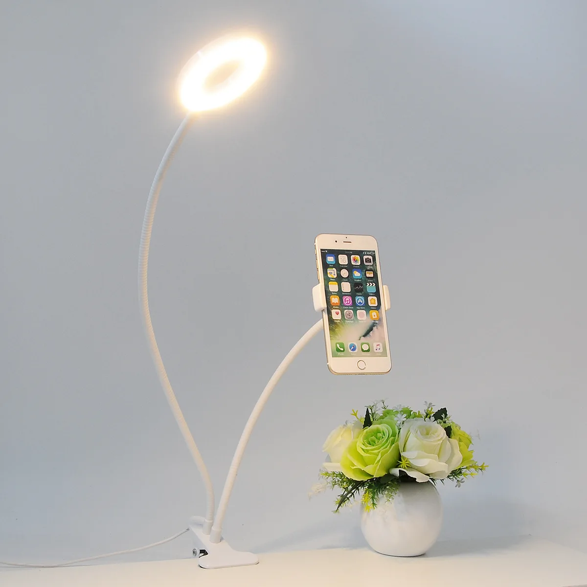 

Douyin Net Red Anchor Beautification Flood Lamp Douyin Useful Product Mobile Phone Live Holder Office Eye Protection Lamp Small