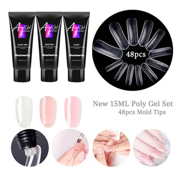 

30ml/15ml Polygel Acrylic Poly Gel Crystal UV LED Builder Gel Tips Enhancement Slip Solution Quick Extension Gel Building Gel