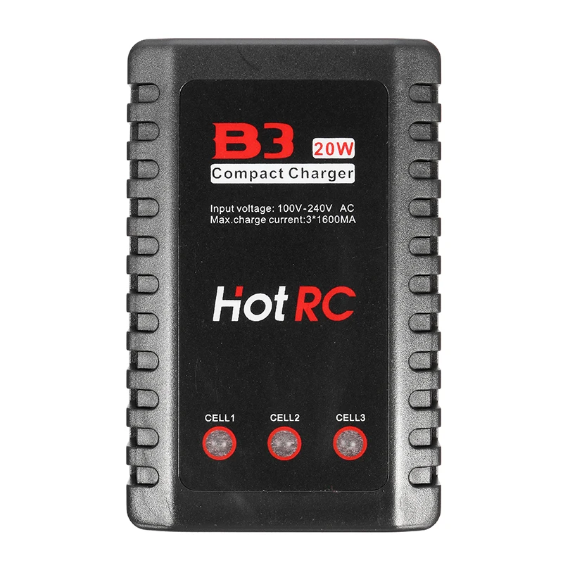 Компактное балансирующее зарядное устройство HotRc B3 20 Вт для 2S 3S 7 4 В 11 1 LiPo батарея