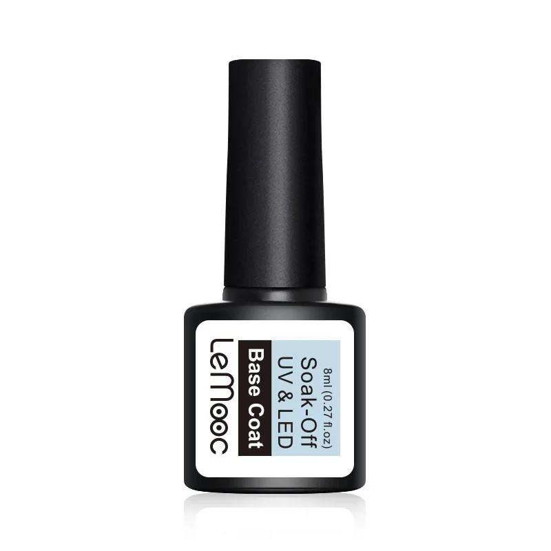 Base Coat LEMOOC 8 мл Матовый верхний слой Цвет УФ-гель для ногтей серой серии Полупостоянный замачиваемый УФ-гель лак DIY дизайн ногтей гель краска - Цвет: Base Coat