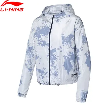 

Li-Ning Women Training Loose Windbreaker Nylon Full Zip Pockets LiNing li ning Sports Light Hooded Jackets AFDQ116 WWJ990