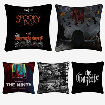 

New The Gazette Kpop Design Art Decorative Cotton Linen Cushion Cover 45x45cm For Sofa Chair Pillow Case Home Decor Almofada