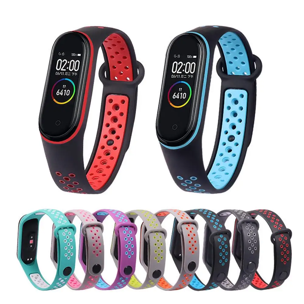 Watch band Strap for Xiomi Mi band 5 4 3 replaceable Bracelet Breathable Sport Wristband Strap For Mi band 3 4 5 wristband